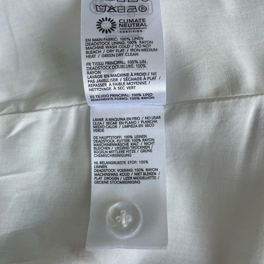 NEW Reformation Everett Linen Midi Dress Corsini White Multi Floral | US 4 UK 8 - Picture 11 of 16